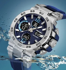 Men’s Luxury Sport Digital Watch Analog-Digital Chronograph Water Resistant