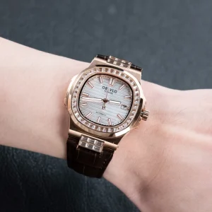 Men’s Luxury Sport Ultrathin 8.8mm Mechanical Automatic Watch Dial Date Elegant Diamonds Luminous Miyota 9015 Movement