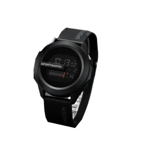 Men’s Luxury Sport Watch with LED Display Silicone Band Plastic Case 5BAR Waterproof Large Dial