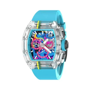 Men’s Luxury Watch Automatic Mechanical with Skeleton Dial Sapphire Glass Trendy Multi Color Designer Watch