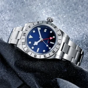 Men’s Mechanical Automatic Chronograph Analog Watch Stainless Steel SEIKO Movement 5BAR Water Resistant