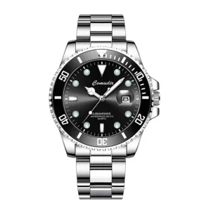 Men’s Mechanical Automatic Watch With Calendar Waterproof Business Stainless Steel Band