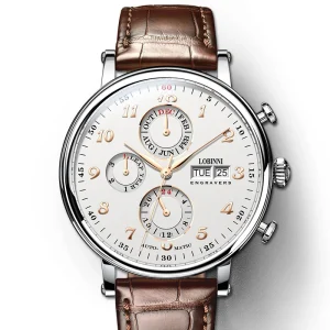 Men’s Mechanical Movement Watch Ultra Thin Stainless Steel Water Resistant Leather