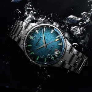 Men’s Mechanical Watch Blasting Cracks Dial Date Function Fashion Automatic Watch