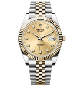 Men’s Mechanical Watch 40mm Sapphire Glass Automatic Day Calendar Date Display Power Reserve Diver Style