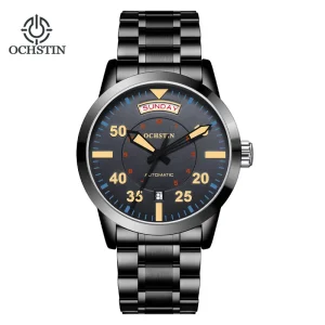 Men’s Mechanical Watch with Timekeeping and Dual Calendar Function for Business Wear