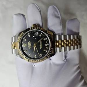 Mens Mechanical Watches 38mm Round Dial Stainless Steel Strap Automatic Winding Casual Business Watch Designer Wristwatch