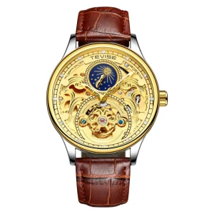 Mens Mechanical Watches 42mm Dial Leather Strap Casual Watch Automatic Movement Sports Wristwatches Fashion Designer Wristwatch
