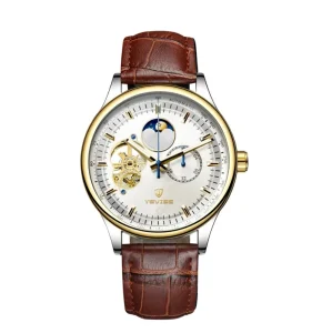 Mens Mechanical Watches 42mm Leather Strap Automatic Movement Sports Leisure Classic Designer Wristwatch