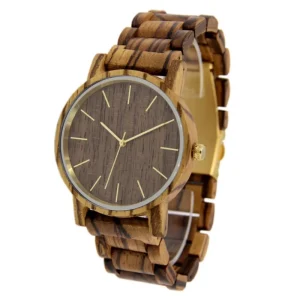 Men’s Minimalist Wood Wristwatch Handmade Wooden Watch Anniversary Wedding Gift for Him Father’s Day Groomsmen Bridesmaid Gift