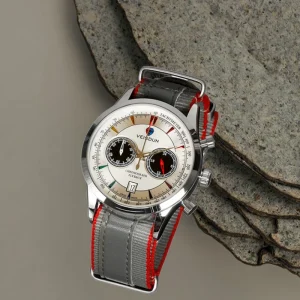 Men’s Multifunctional Six-finger Simple Chronograph Sports Quartz Watch Alloy Nylon Strap Waterproof