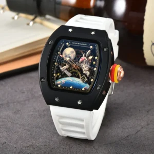 Men’s Quartz Movement Personalized Space style Watch with Hollow Dial and Customizable Logo