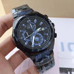 Men’s Quartz Steel Belt Chronograph Multifunctional Waterproof Racing Mechanical Watch EFR 539D 1A2