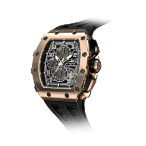 Men’s Quartz Tonneau Chronograph Sapphire Crystal Dial 50M Waterproof Sports Fashion Business Stainless Steel Case