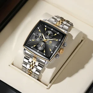 Men’s Quartz Watch Waterproof Auto Date Simple Design Fashionable Luxury Business Watch 9810