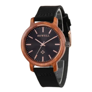 Mens Quartz Watch with Japan Movement Personalized Wooden Watch Design