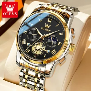 Men’s Quartz Waterproof Luminous Wrist Watch Classic Roman Scale Dial 2859