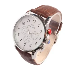 Men’s Quartz Wrist Watch, Big Black Dial