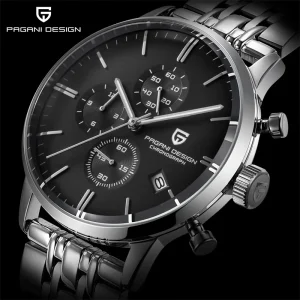 Men’s Quartz Wristwatch Fashion Japan VK67 Movement Waterproof Leather PD2720