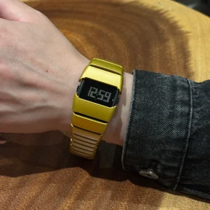 Men’s Retro Square Watch Niche Design Y2K Millennium Personalized Block Digital Display ABS Plastic Electronic Watch