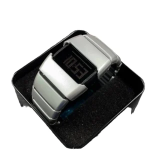 Men’s Retro Square Watch Y2K Personalized Block Digital Display ABS Plastic Electronic Watch for Men
