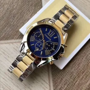 Men’s Simple Stylish Casual Multi-functional Chronograph Quartz Stainless Steel Bracelet Watch