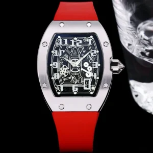 Men’s Skeleton Automatic Watch with Stainless Steel Case Business Sports Ultra-thin Mechanical Wristwatch