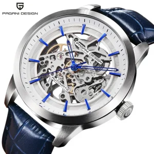 Mens Skeleton Hollow Mechanical Watch Luxury Automatic Watch Chronograph