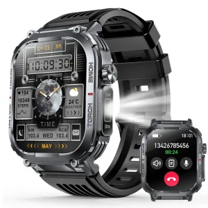 Men’s Smartwatch S320B Watch with LED Lighting Function Compass 2.02 Inch TFT Sports Outdoor Fitness Band Music Control