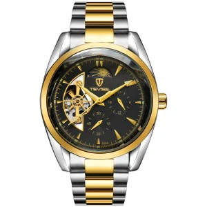 Men’s Sport Analog Automatic Mechanical Watch 41.5mm Dial Stainless Steel Water Resistant Business Wristwatch