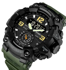 Men’s Sport Analog Digital Wristwatch, Japan Movement, 5ATM Waterproof