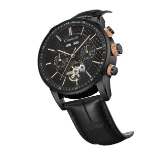 Men’s Sport Watch Automatic Mechanical Date Week Month Year Synthetic Sapphire 22mm Analog