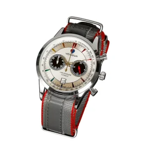 Men’s Sports Quartz Watch, 20mm Stainless Steel Band, Waterproof, Round Digital Display, Miyota Movement