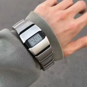 Men’s Sports Watch Plastic Waterproof Luminous Digital Display Quartz Movement Unique shaped Watch