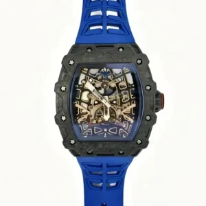 Men’s Sports Watch Waterproof Carbon Fiber Watch Case Rubber Band Mechanical Watch