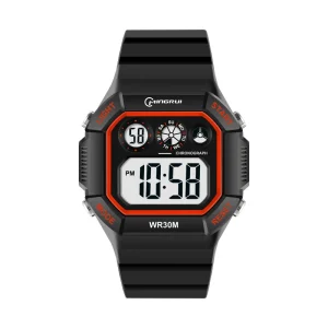 Men’s Square Diver Waterproof Sport Digital Watch with Luminous and Alarm Features Japanese Movement Unisex