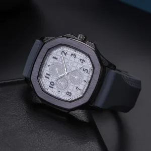 Men’s Square Watch Retro Simple Sport Wristwatch Unique Numerals Dial Black Quartz Man Wrist Clock (WA206)