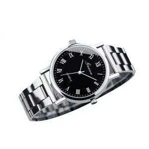 Men’s Stainless Steel Band Quartz Watches 38mm 10mm Pointer Eco-friendly for Students Junior High School