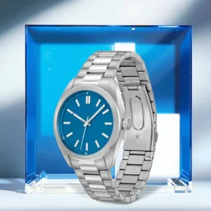 Men’s Stainless Steel Chronograph Watch SEIKO Movement 20mm Glass Waterproof Analog Quartz Date Luminous Fashion Sport Design