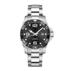 Men’s Stainless Steel Diver Watch 300m Water Resistant Mechanical Movement Glass Business Luxury Alarm Perpetual Calendar Analog