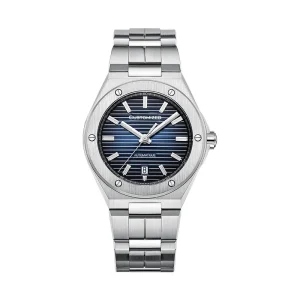 Men’s Stainless Steel Luminous Automatic Wrist Watch with Sapphire Crystal Glass Auto Date & 10ATM Water Resistant