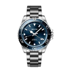 Men’s Stainless Steel Mechanical Watch Waterproof Business & Sport Wrist Clock with 20mm Band Width