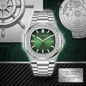 Men’s Stainless Steel Watch Fully Automatic Mechanical Water Resistant Calendar Dial Limited Edition