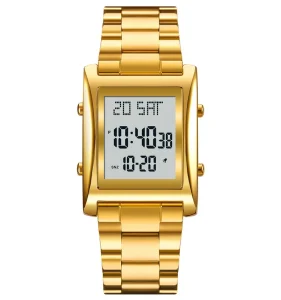 Mens Stainless Steel Watch Strap Relojes 30m Waterproof Digital Watches Men Skmei 1812
