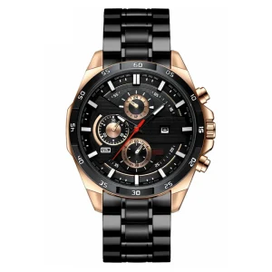 Men’s Stainless Steel Waterproof Quartz Watch