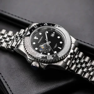 Men’s Watch 8217 Automatic Movement Full Stainless Steel Watch Waterproof Luminous Mechanical Watches