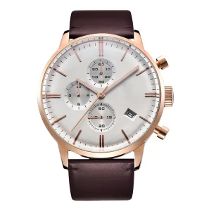 Men’s Watch Business Fashion Multifunctional Waterproof Calendar Leather Watch