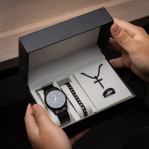 Men’s Watch Set Business Gift Set Model W2993 Paper Valentine’s Day & Father’s Day Gift Cross Border