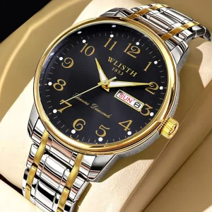 Men’s Watch Stainless Steel Waterproof Luminous Quartz Watch Business Casual Simple and Luxurious Timepiece