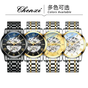 Men’s Watches Automatic Mechanical Chronograph Waterproof Men Wristwatch